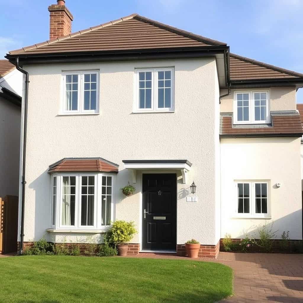 Exterior rending Detached house